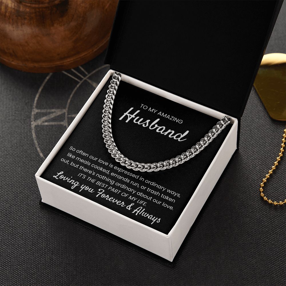 Nothing Ordinary About Our Love - Length Adjustable Cuban Link Chain For Husband