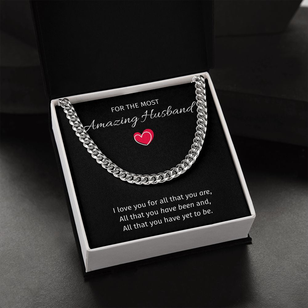 Most Amazing Husband - Cuban Link Chain For Husband