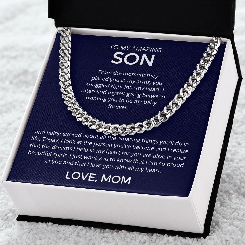 Alive In Your Beautiful Spirit - Length-Adjustable Cuban Link Chain For Son