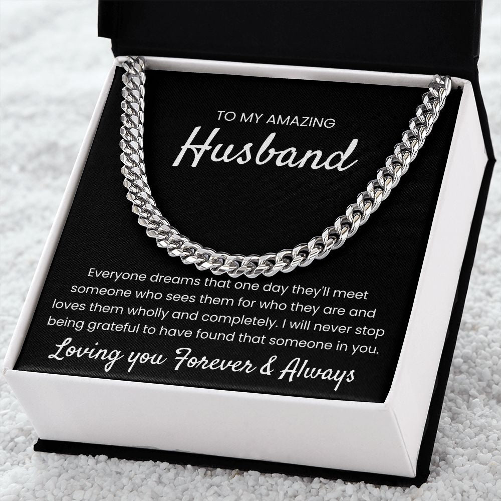 Found That Someone In You - Length Adjustable Cuban Link Chain For Husband