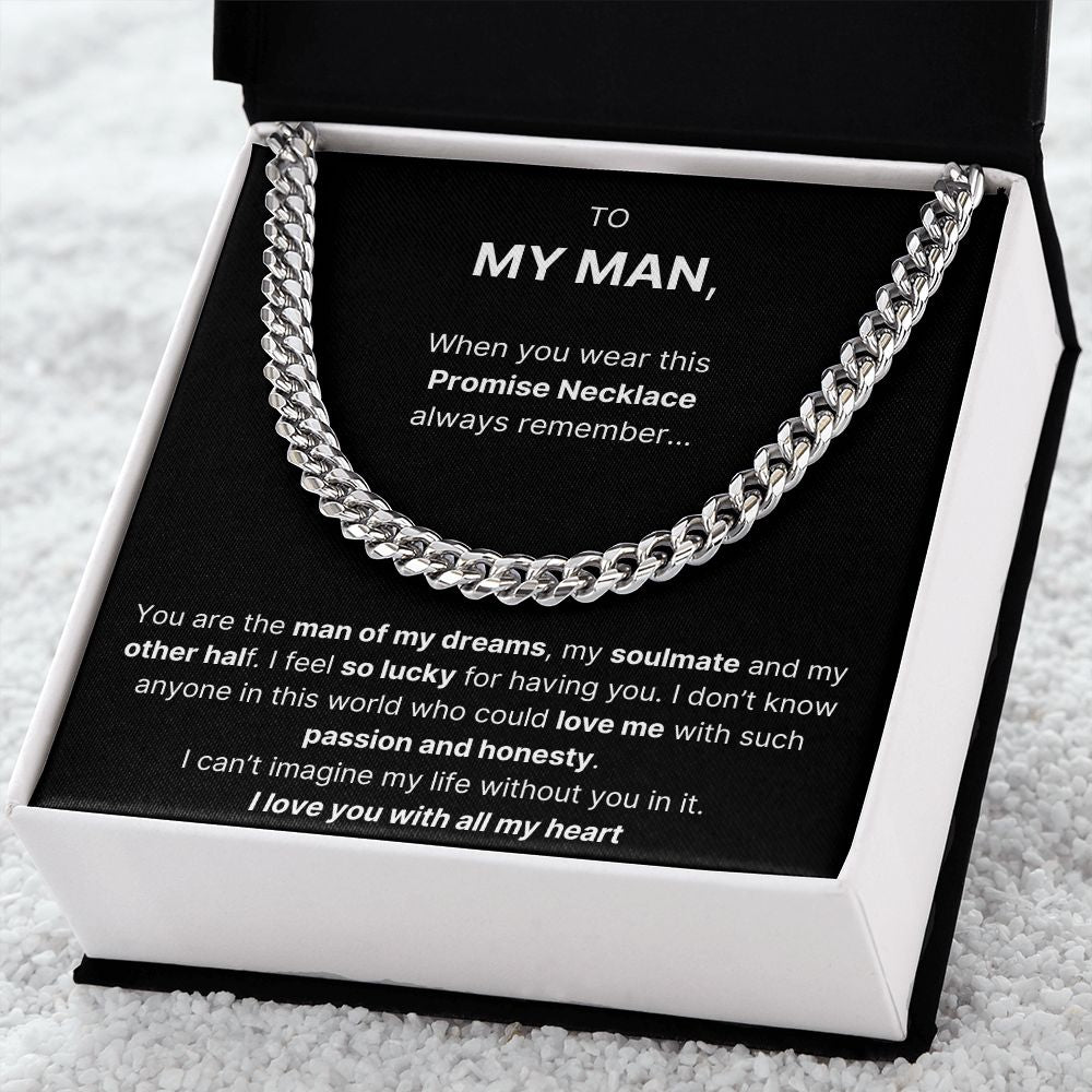 Promise Necklace - Cuban Link Chain For Husband / Boyfriend
