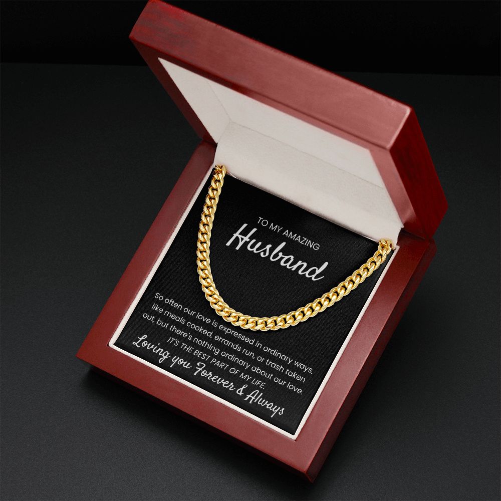 Nothing Ordinary About Our Love - Length Adjustable Cuban Link Chain For Husband