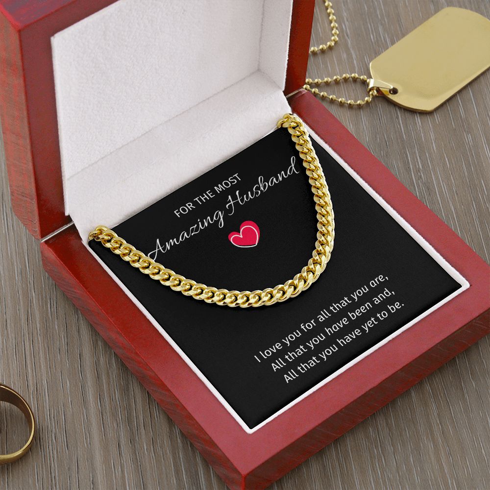 Most Amazing Husband - Cuban Link Chain For Husband