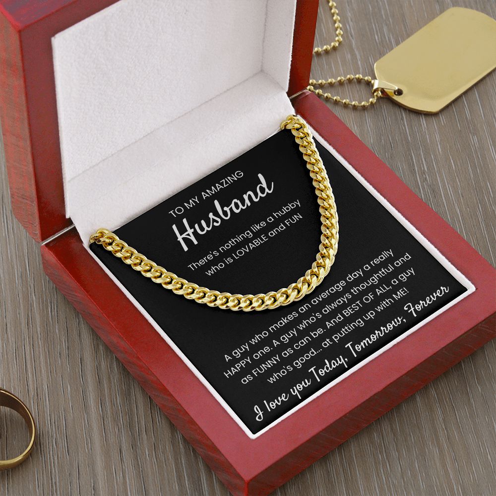 Lovable And Fun - Length Adjustable Cuban Link Chain For Husband