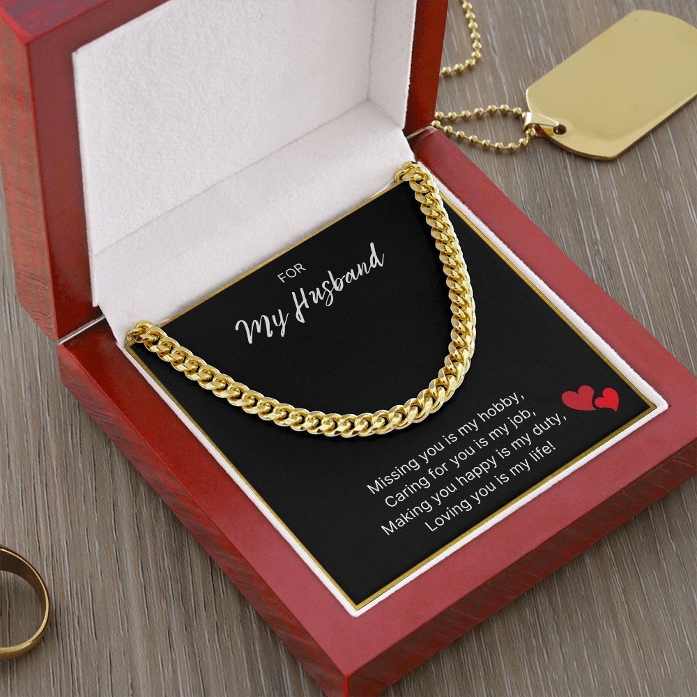 Loving You Is My Life - Cuban Link Chain For Husband