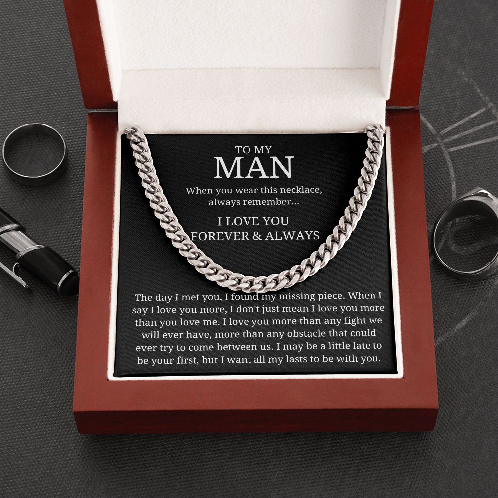 My Missing Piece - Length Adjustable Cuban Link Chain For Husband/Soulmate/Boyfriend