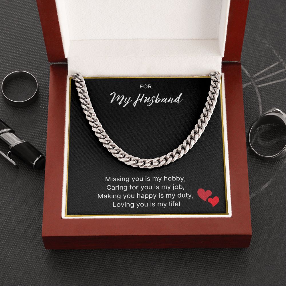 Loving You Is My Life - Cuban Link Chain For Husband