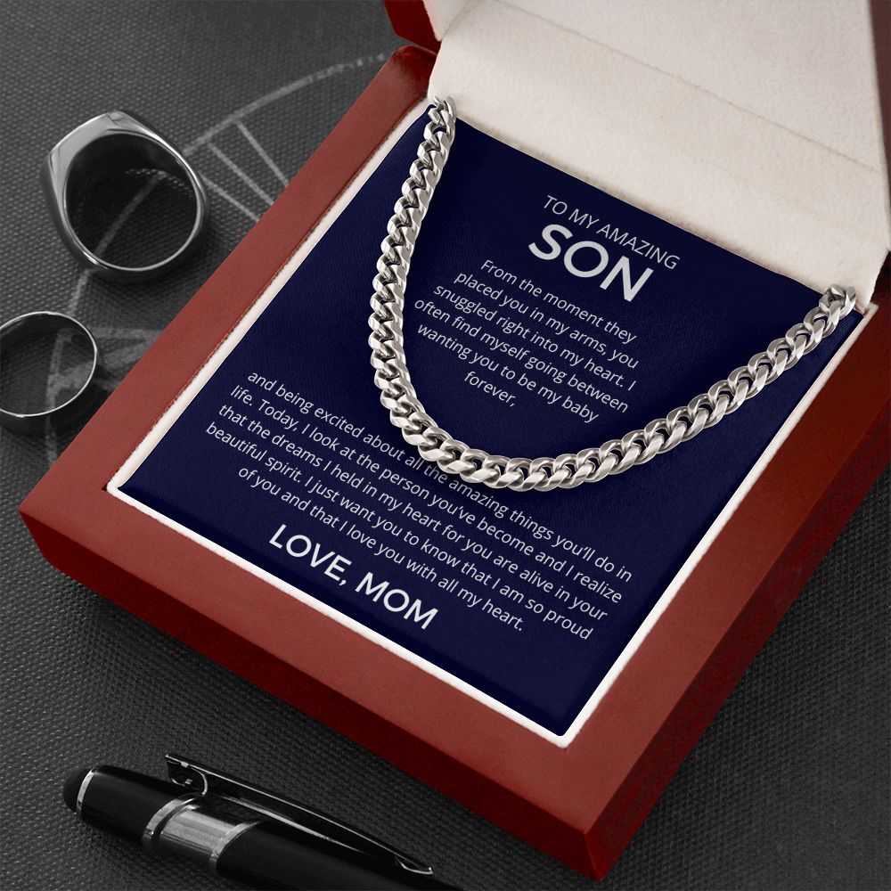Alive In Your Beautiful Spirit - Length-Adjustable Cuban Link Chain For Son