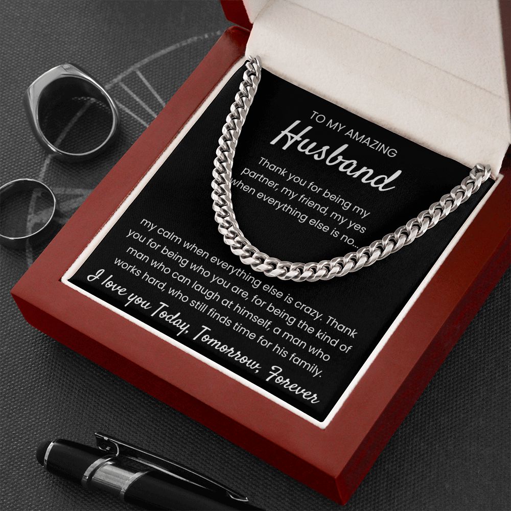 Today, Tomorrow, Forever - Length Adjustable Cuban Link Chain For Husband