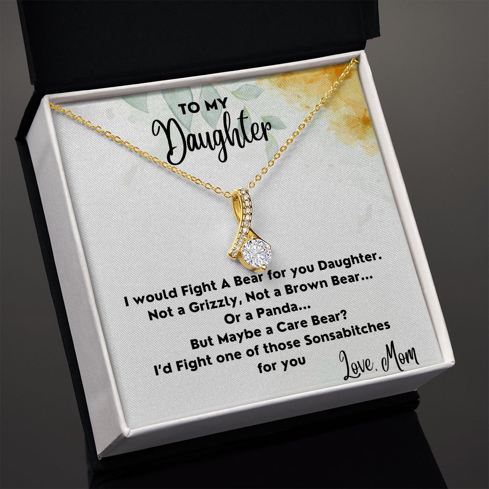 Fight A Bear For You - Alluring Beauty Necklace For Daughter