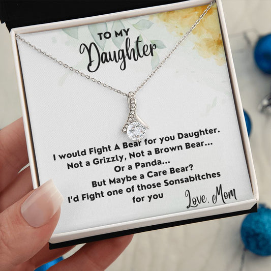 Fight A Bear For You - Alluring Beauty Necklace For Daughter
