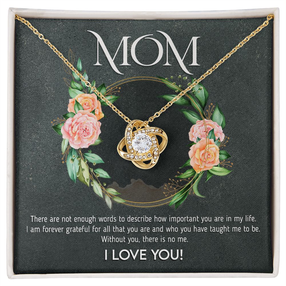 Not Enough Words - Love Knot Necklace For Mom