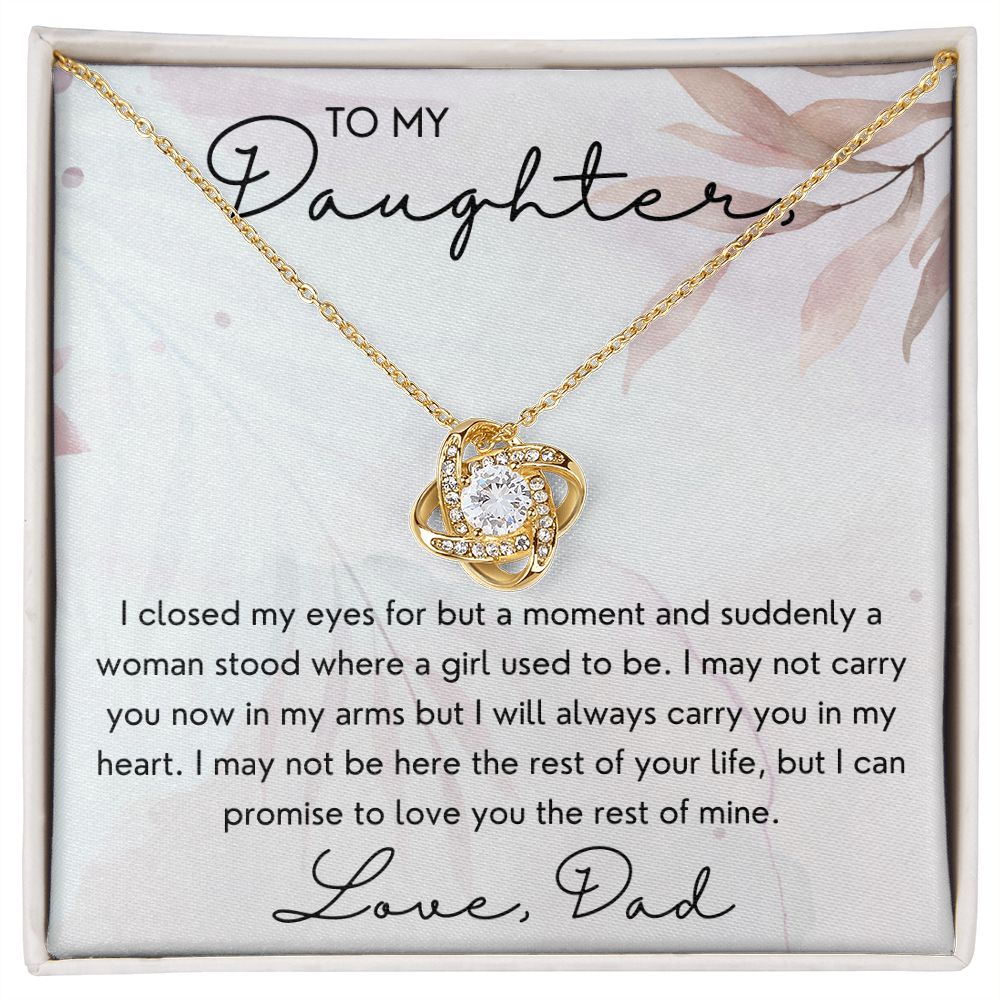 Always In My Heart - Love Knot Necklace For Daughter