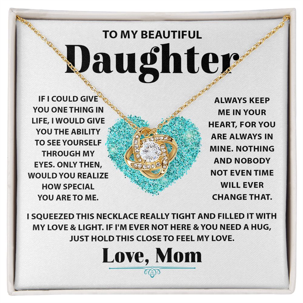 Hold This Close - Love Knot Necklace For Daughter