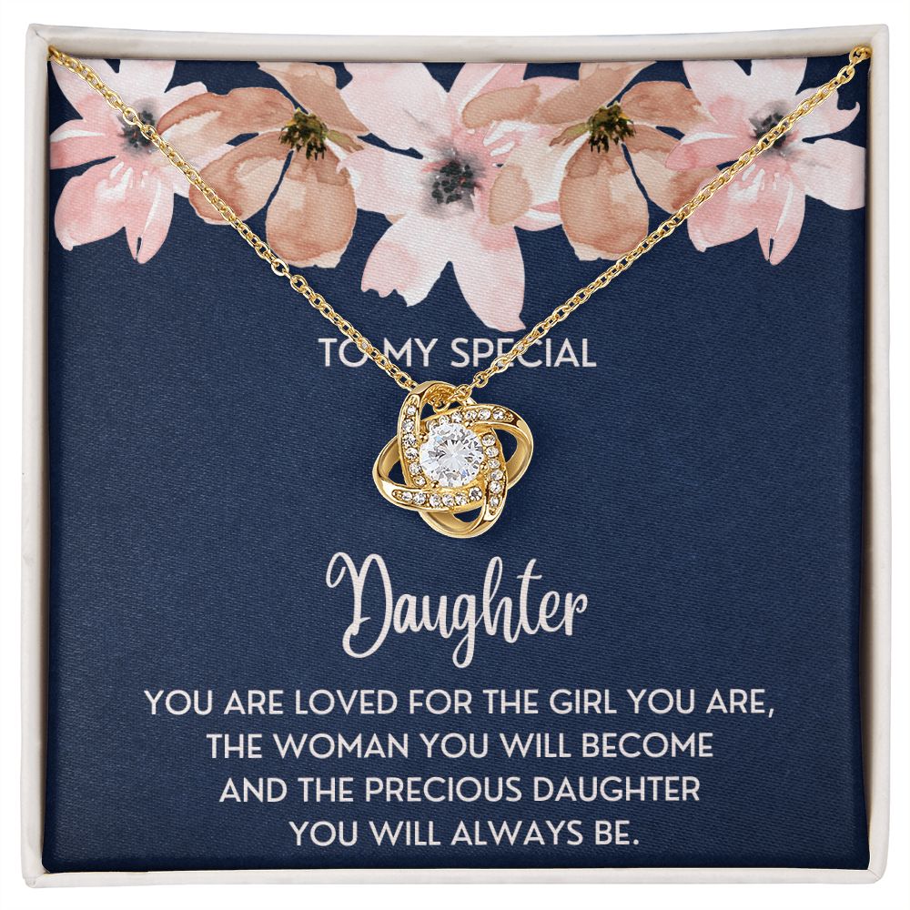 Precious Daughter - Love Knot Necklace For Daughter