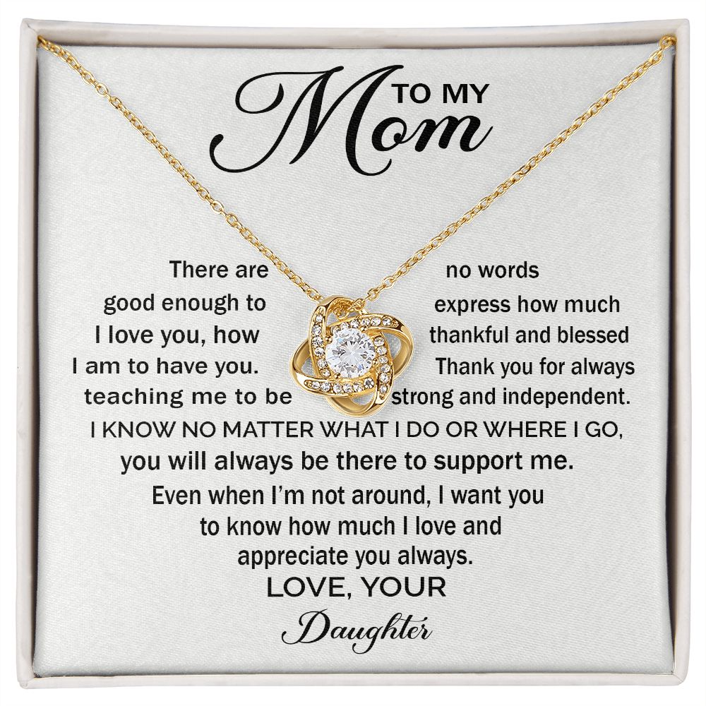 Appreciate You Always - Love Knot Necklace For Mom
