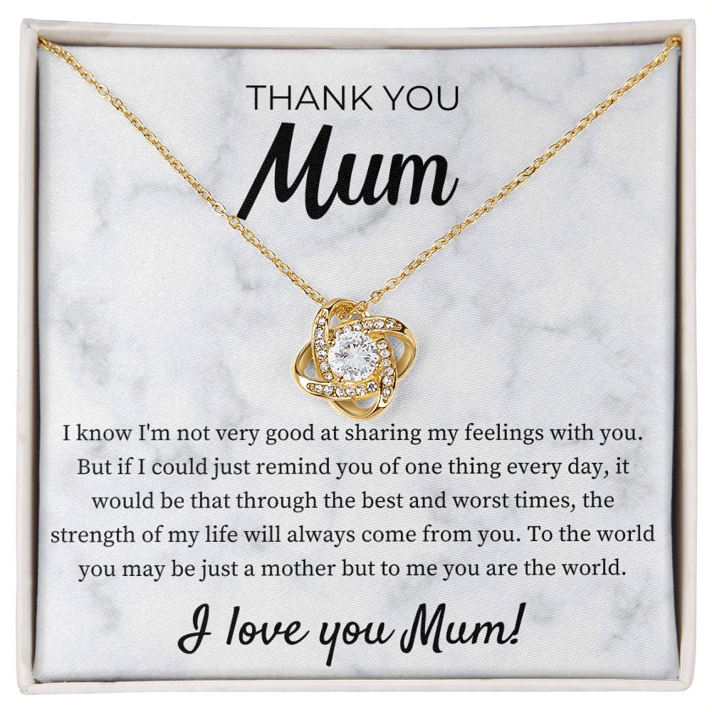 Strength Of My Life - Love Knot Necklace For Mum