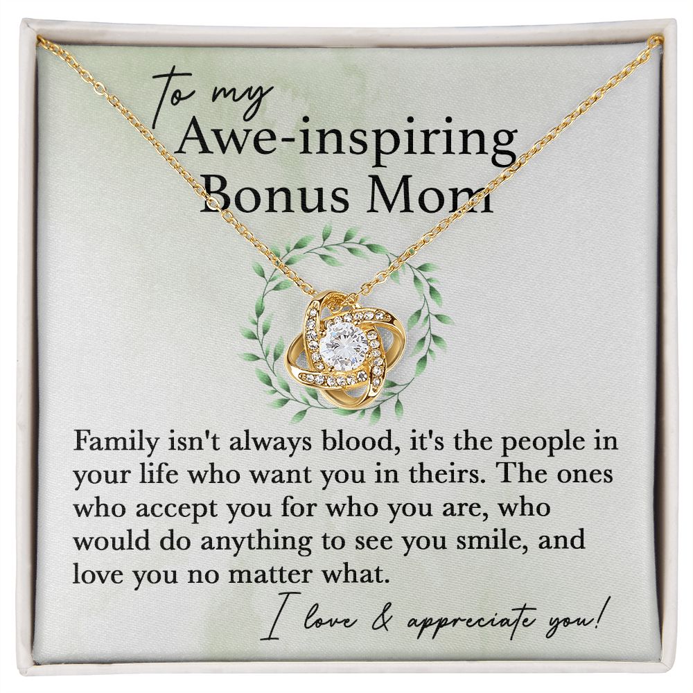 Awe-Inspiring - Love Knot Necklace For Bonus Mom