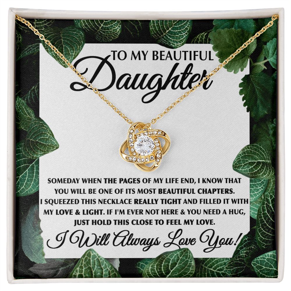 My Love & Light - Love Knot Necklace For Daughter