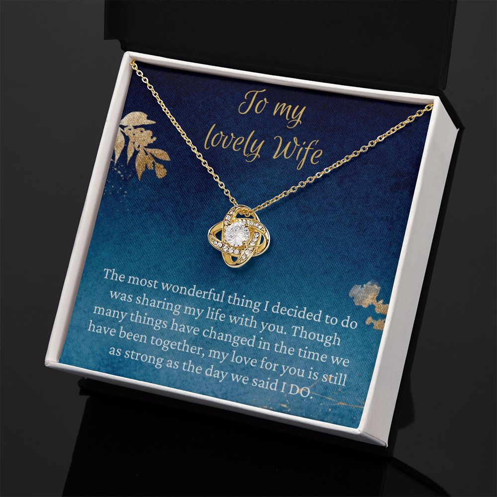 The Day We Said I DO - Love Knot Necklace For Wife