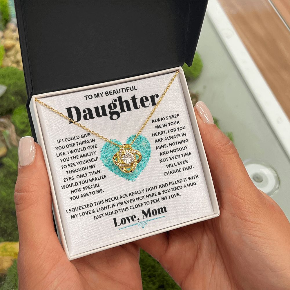 Hold This Close - Love Knot Necklace For Daughter