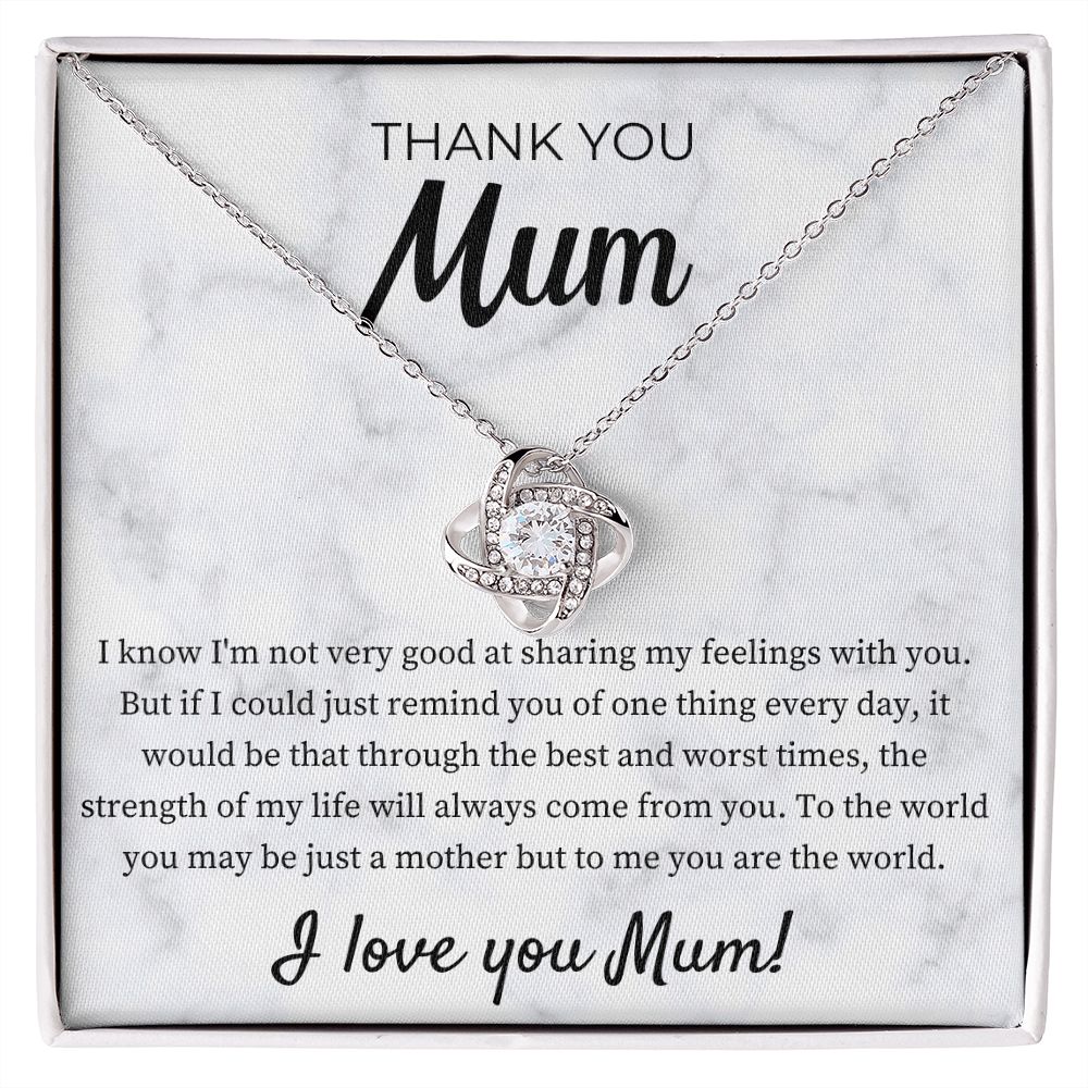 Strength Of My Life - Love Knot Necklace For Mum