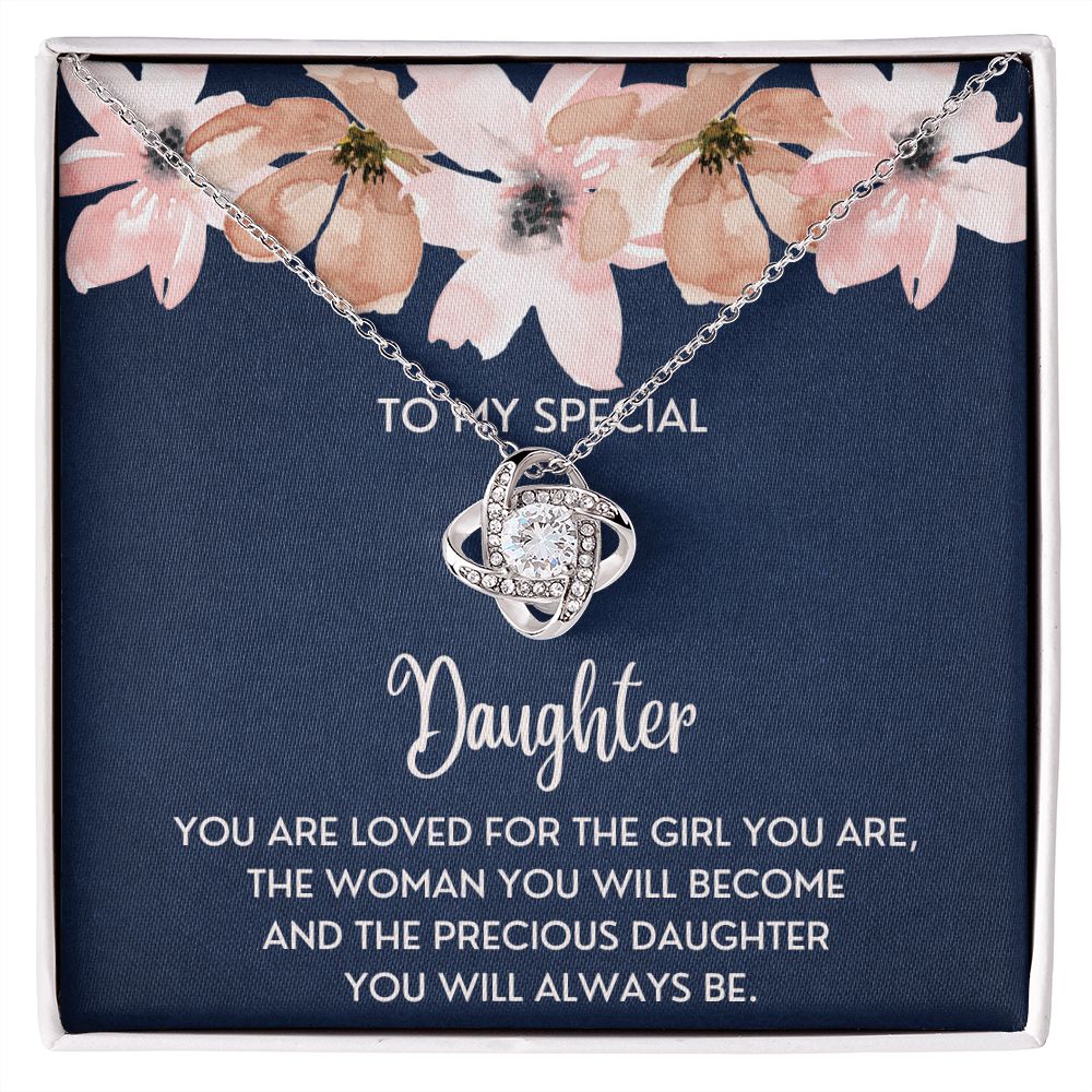 Precious Daughter - Love Knot Necklace For Daughter