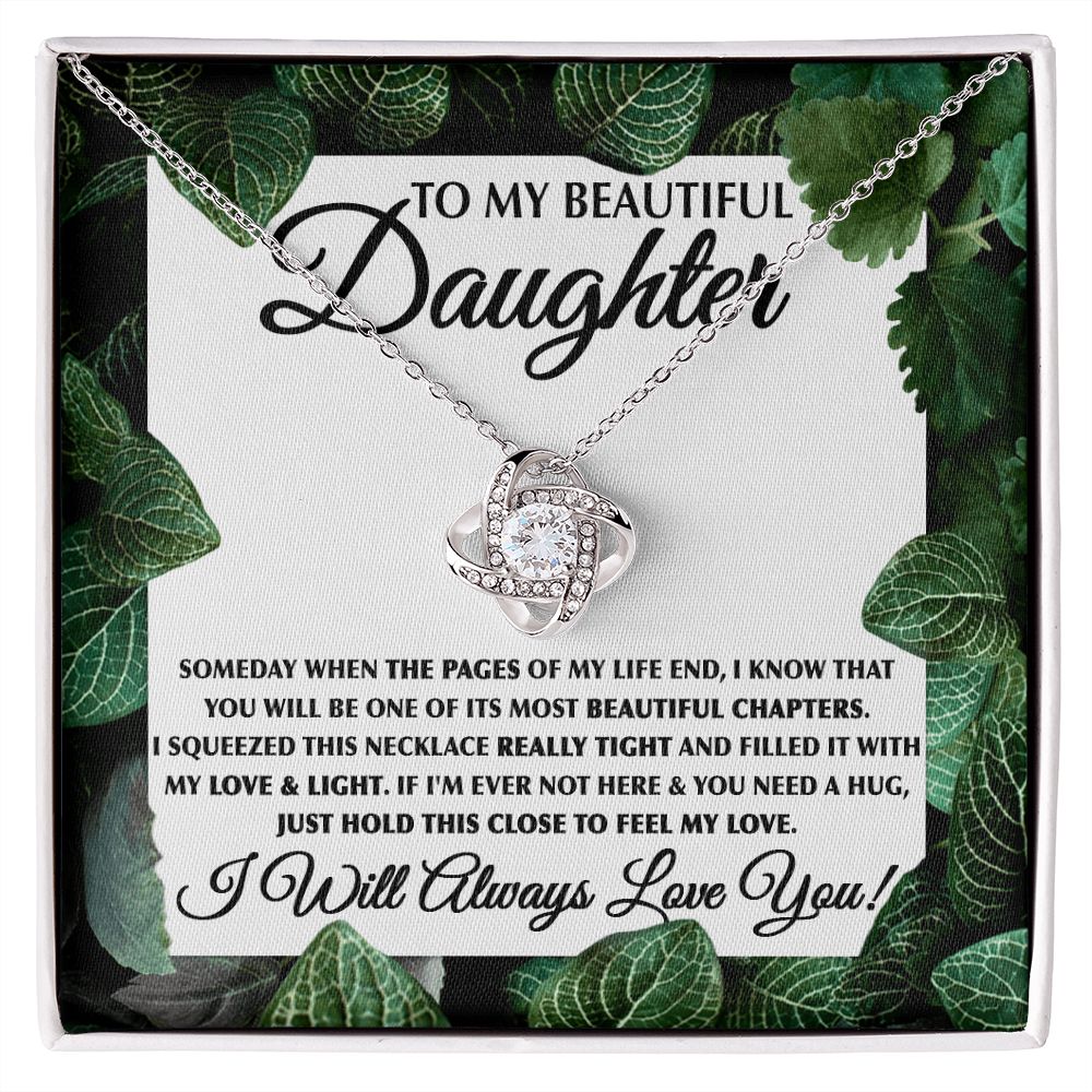 My Love & Light - Love Knot Necklace For Daughter