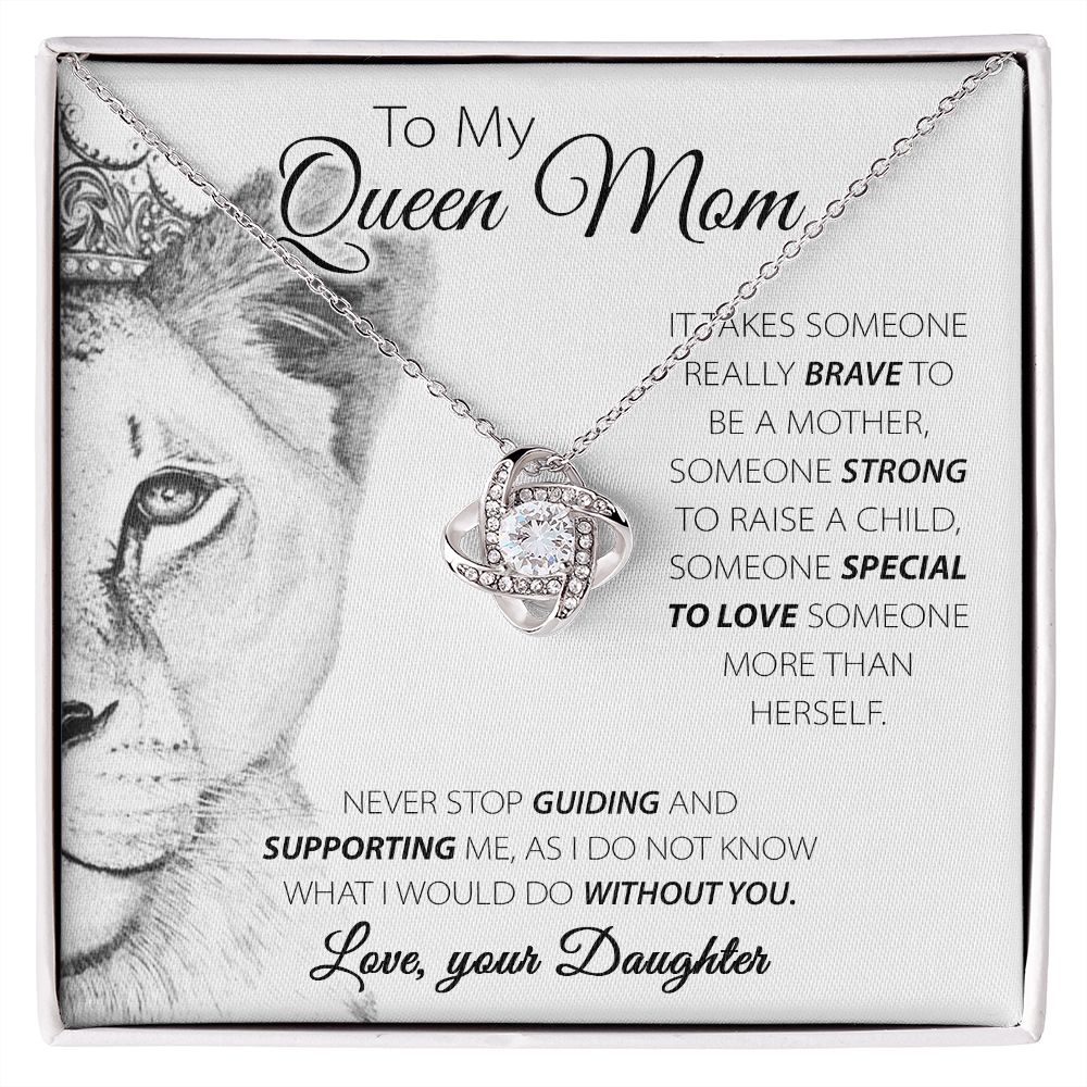 Queen Mom - Love Knot Necklace For Mom