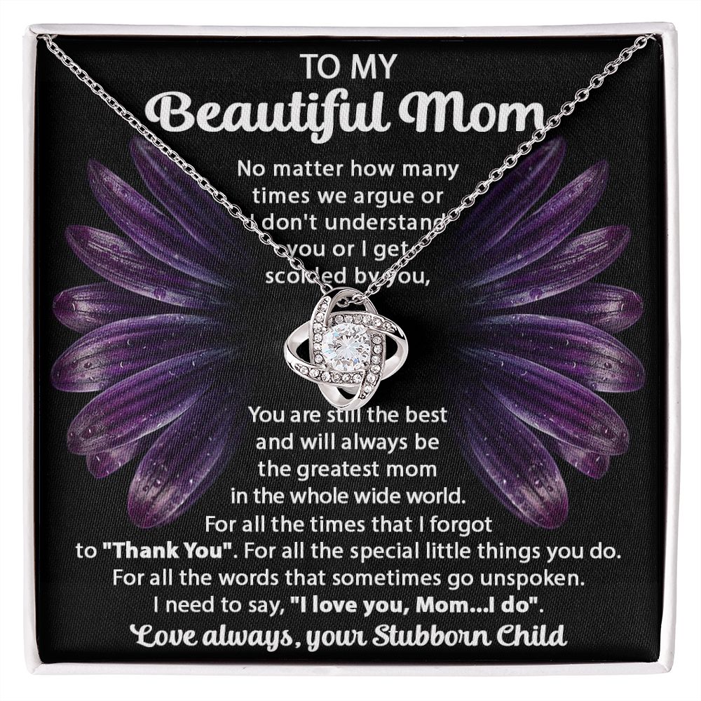 Your Stubborn Child - Love Knot Necklace For Mom