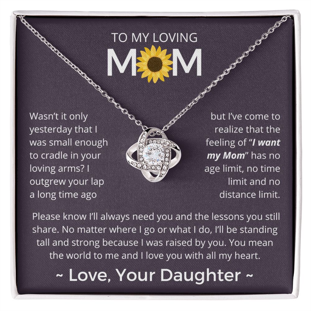 You mean the world to me - Love Knot Necklace For Mom