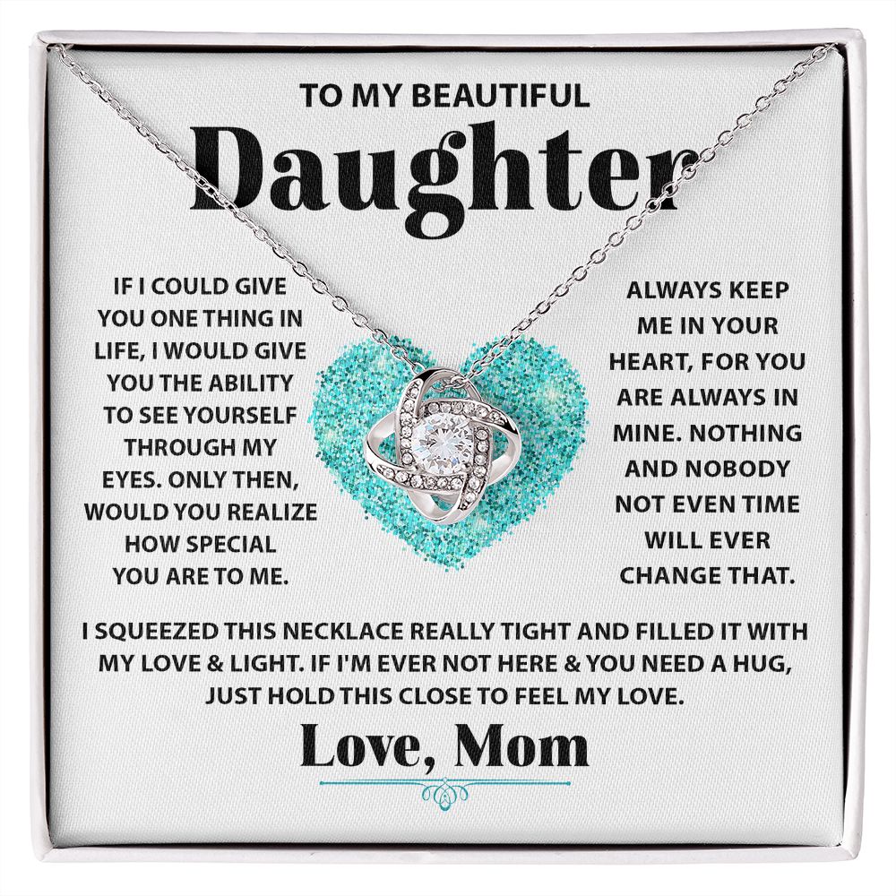 Hold This Close - Love Knot Necklace For Daughter