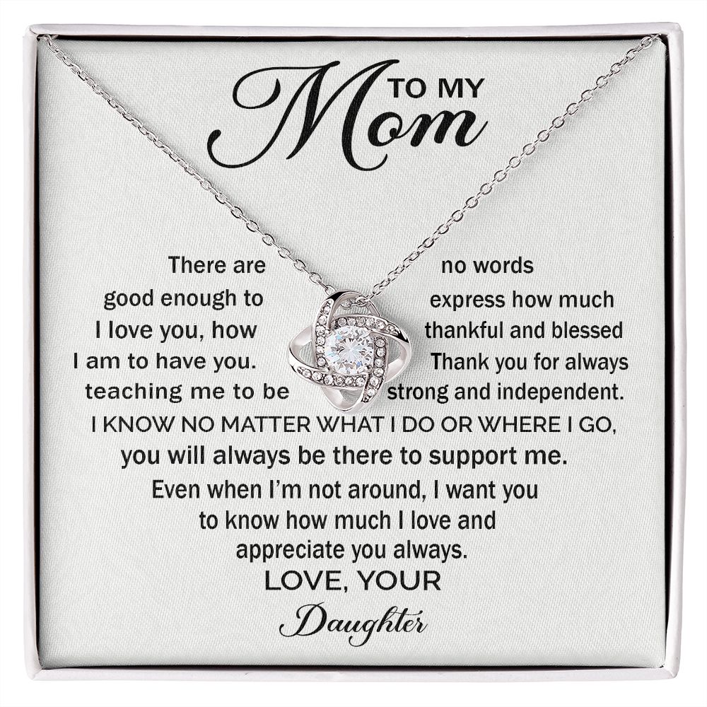 Appreciate You Always - Love Knot Necklace For Mom