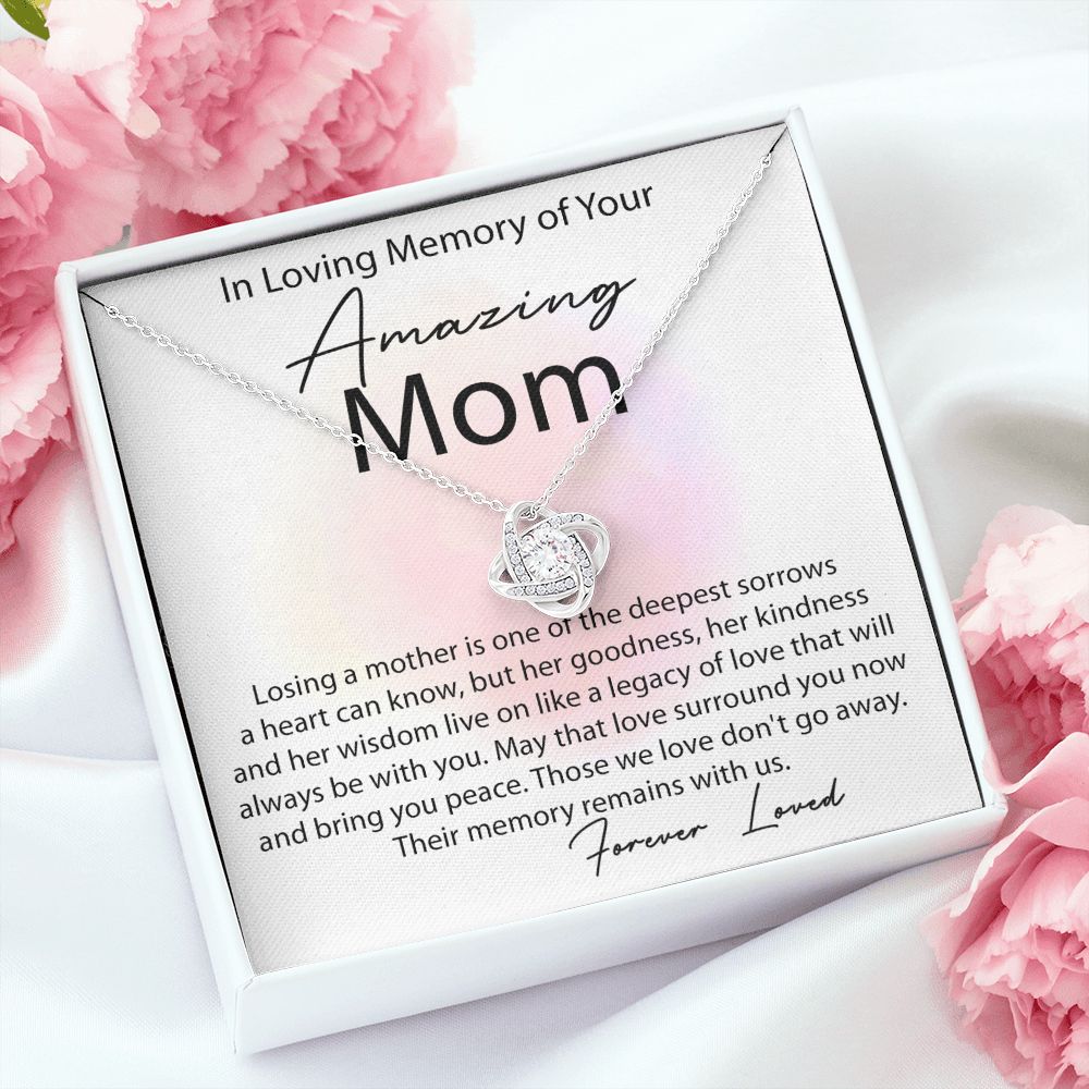Love Knot Necklace In Memory Of Mom