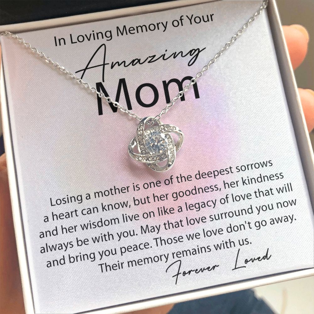 Love Knot Necklace In Memory Of Mom