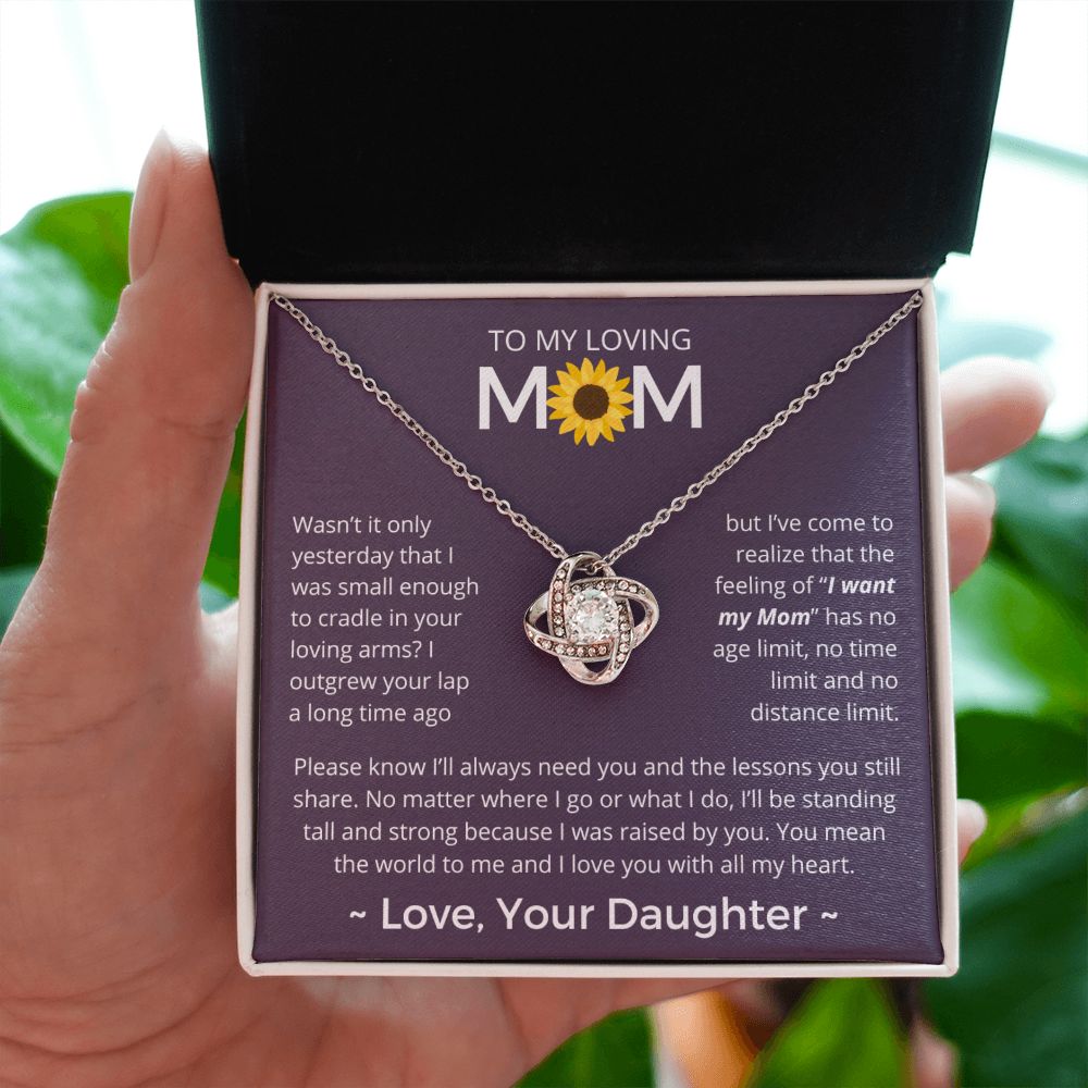 You mean the world to me - Love Knot Necklace For Mom