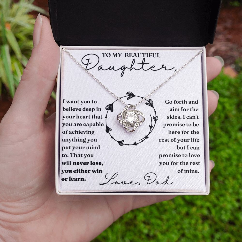 Aim For The Skies - Love Knot Necklace For Daughter