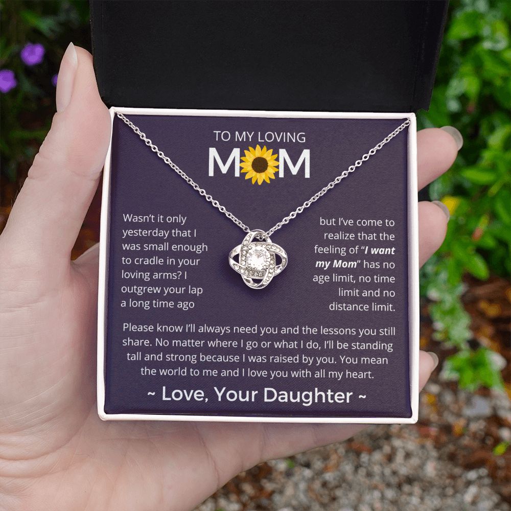 You mean the world to me - Love Knot Necklace For Mom