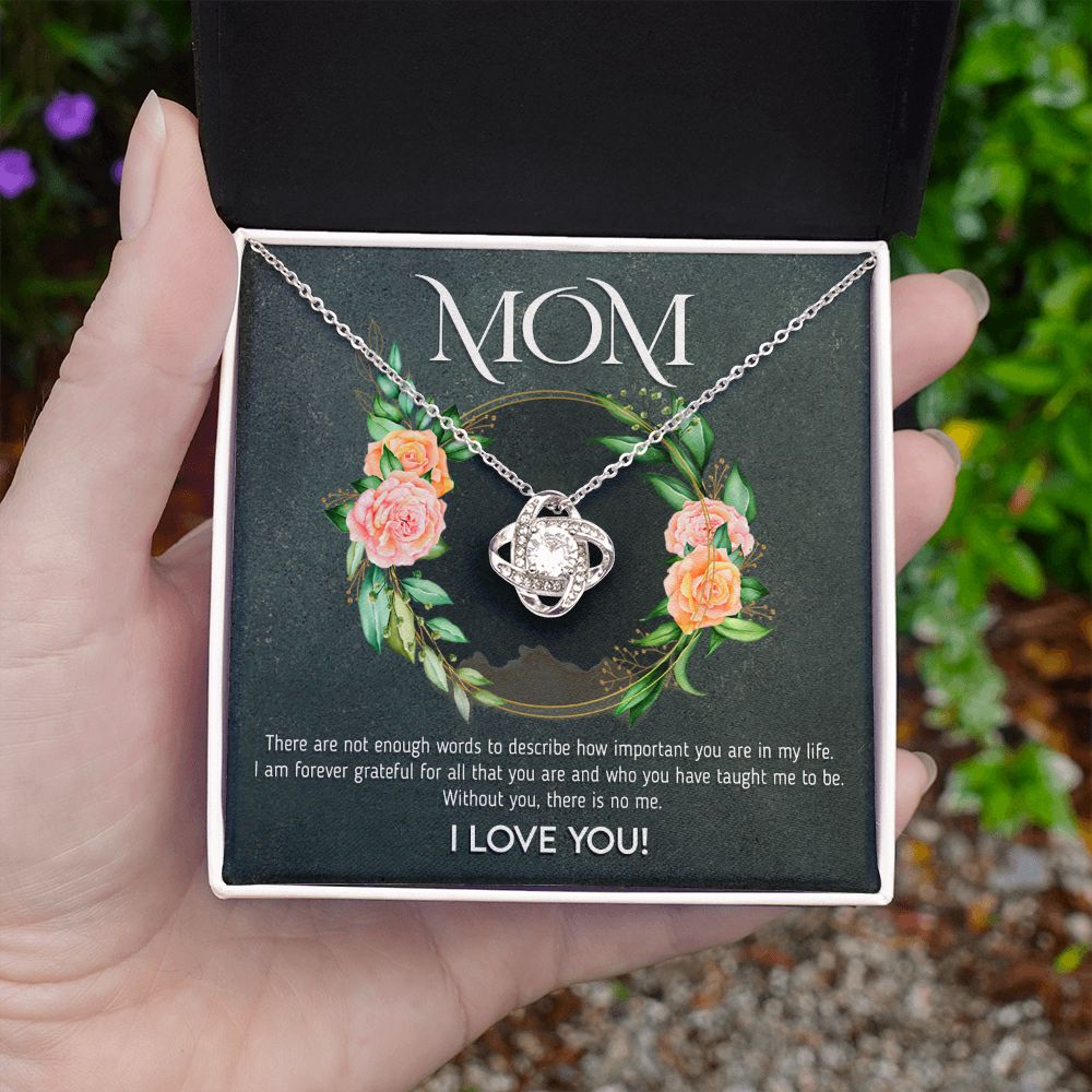 Not Enough Words - Love Knot Necklace For Mom