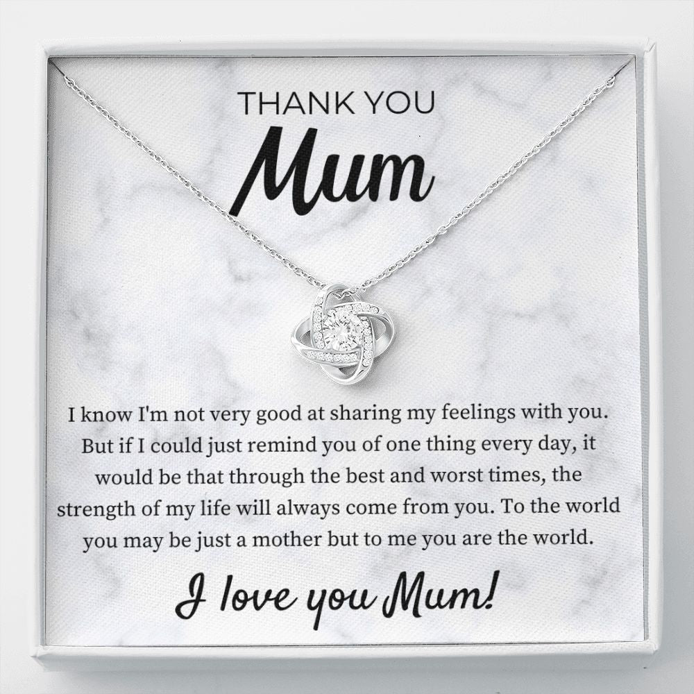 Strength Of My Life - Love Knot Necklace For Mum