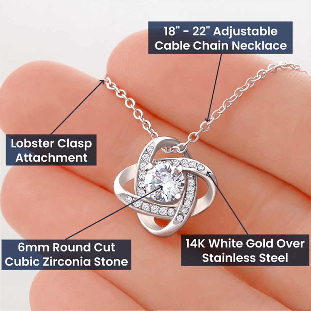 Always Have Your Back - Love Knot Necklace For Daughter