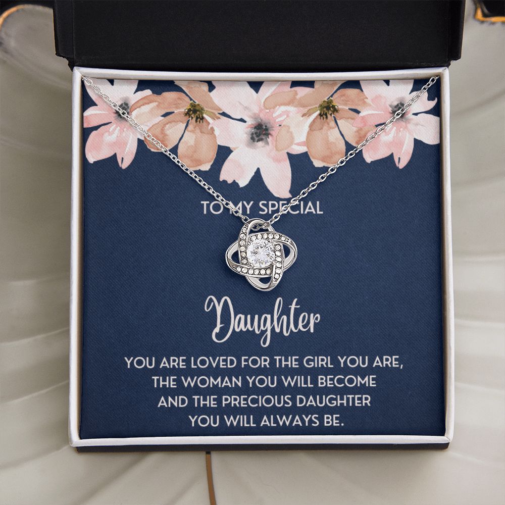 Precious Daughter - Love Knot Necklace For Daughter