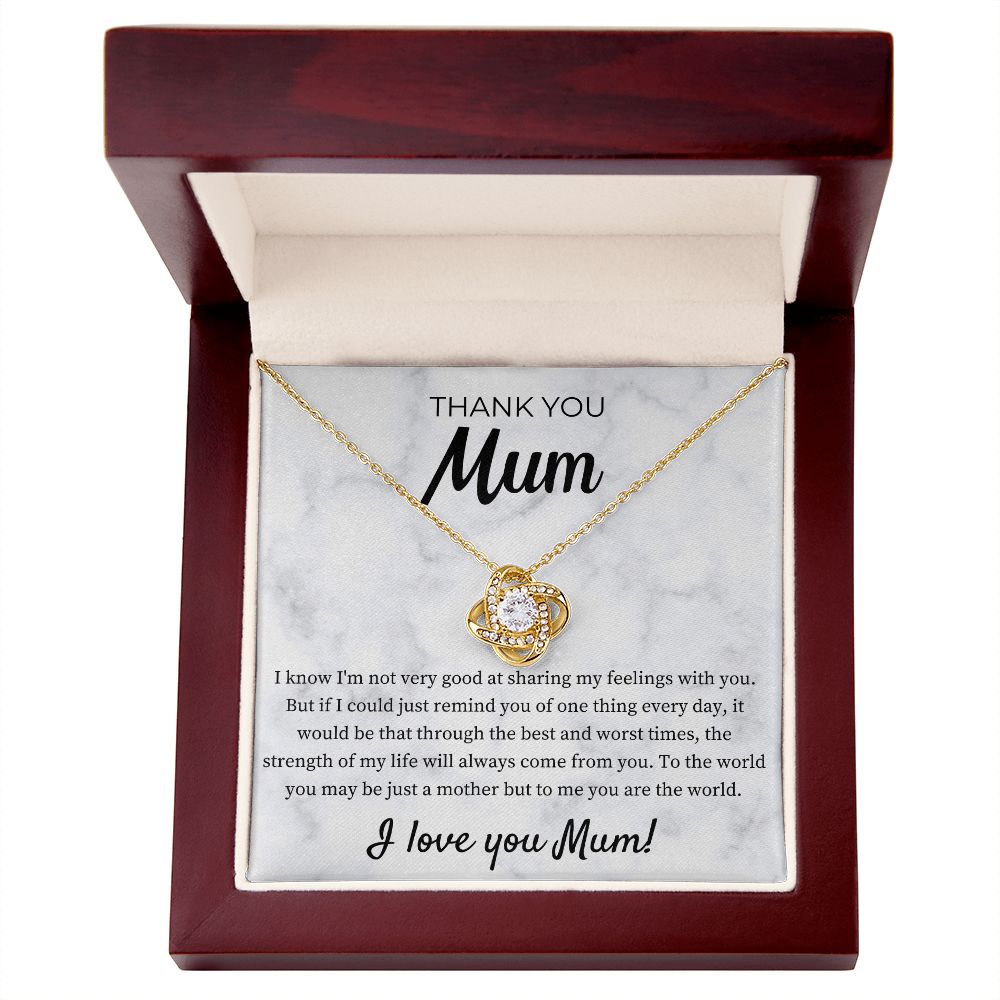 Strength Of My Life - Love Knot Necklace For Mum