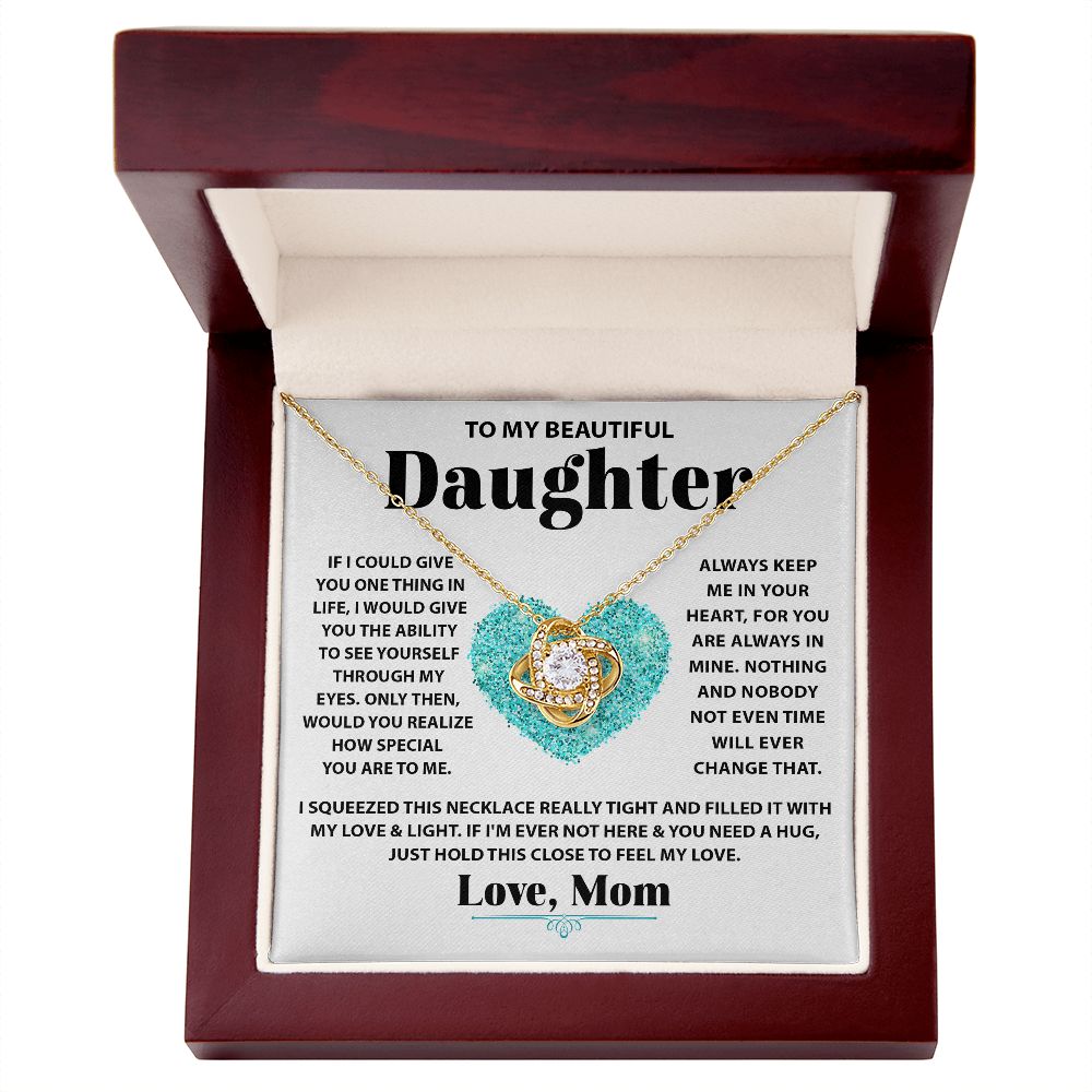 Hold This Close - Love Knot Necklace For Daughter