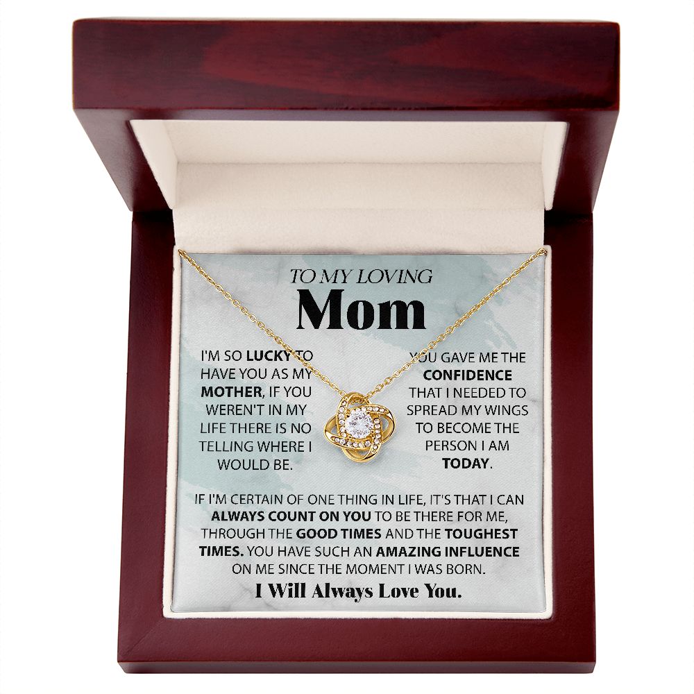 Lucky To Have You - Love Knot Necklace For Mom