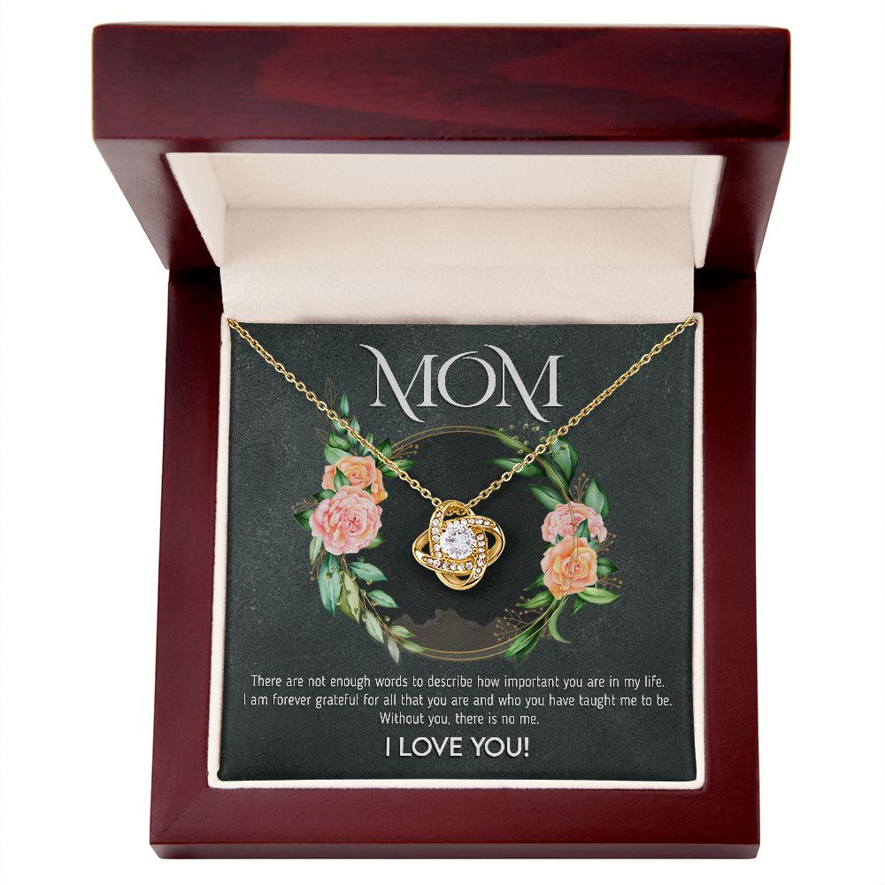 Not Enough Words - Love Knot Necklace For Mom