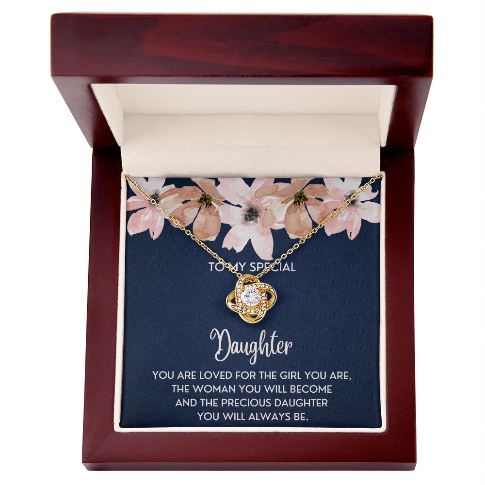 Precious Daughter - Love Knot Necklace For Daughter