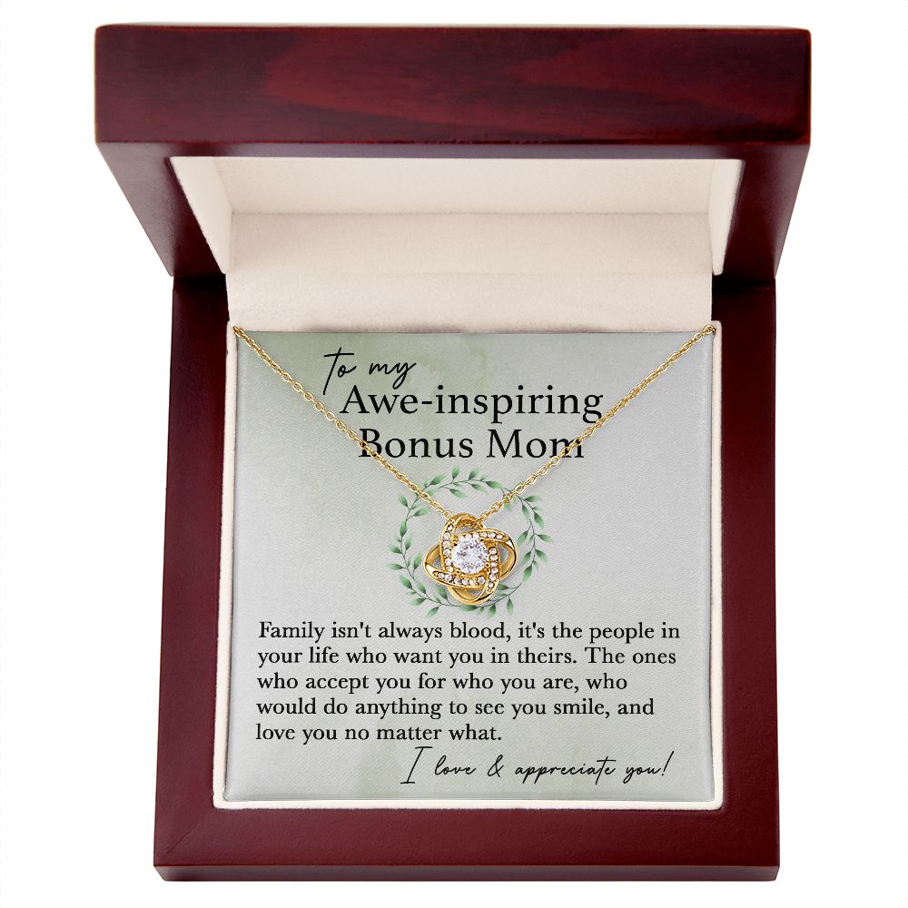 Awe-Inspiring - Love Knot Necklace For Bonus Mom