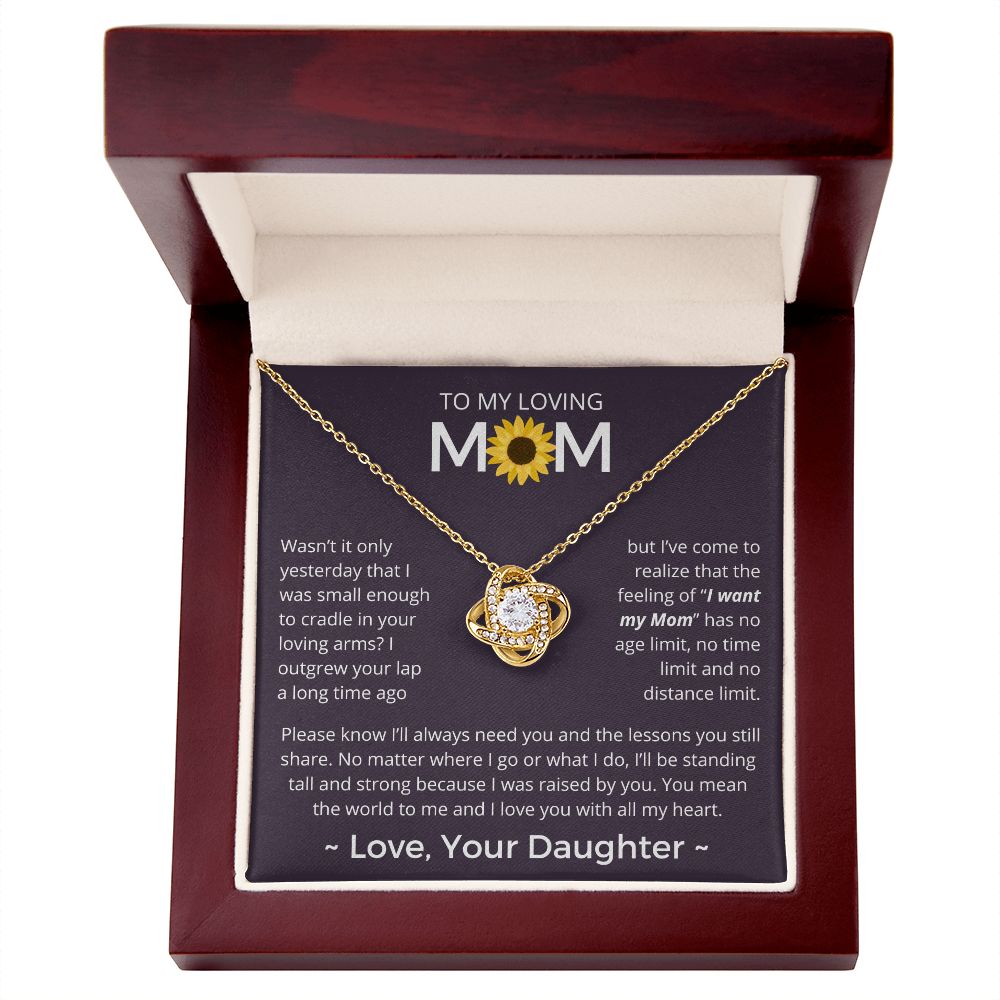 You mean the world to me - Love Knot Necklace For Mom