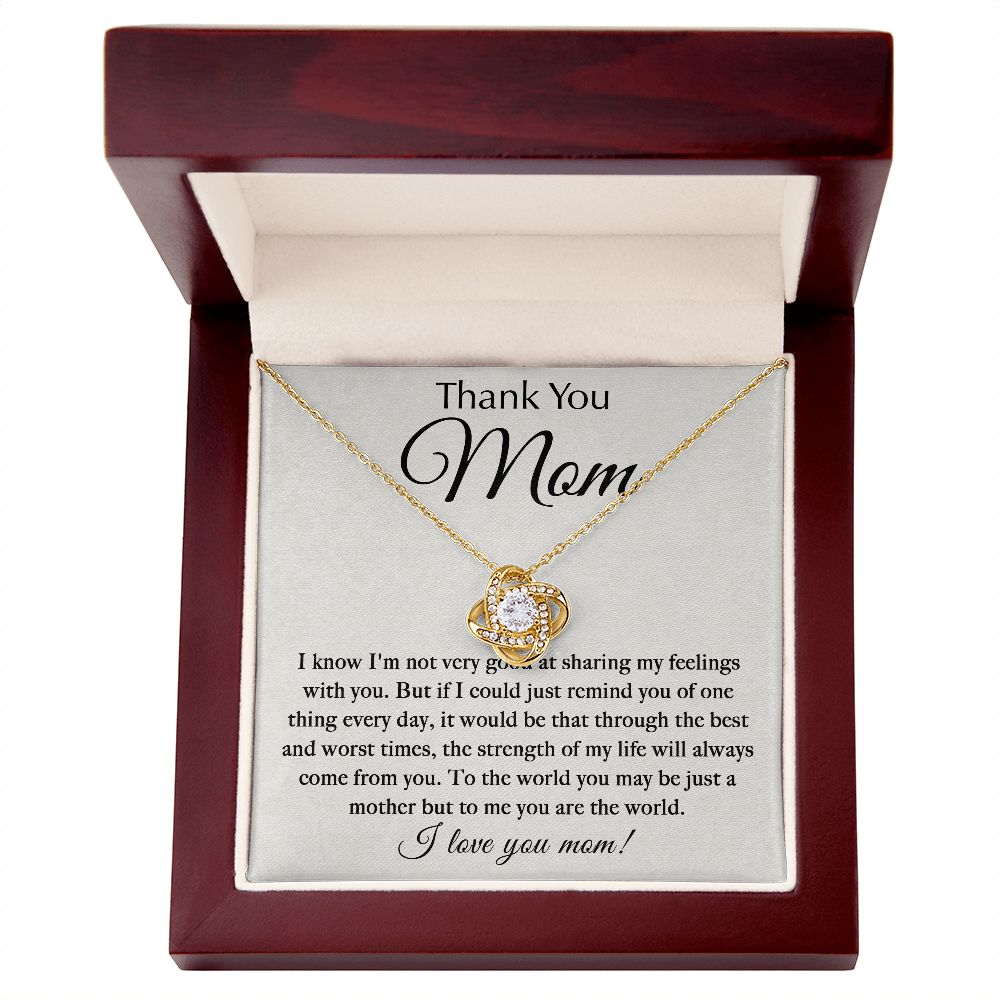 Strength Of My Life - Love Knot Necklace For Mom